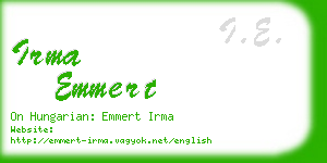 irma emmert business card